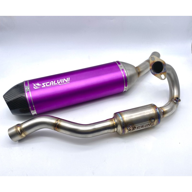 Escape completo Alu PURPLE/Carvão para Fantic Motor XMF-XEF 125 4T Injection (23/24)