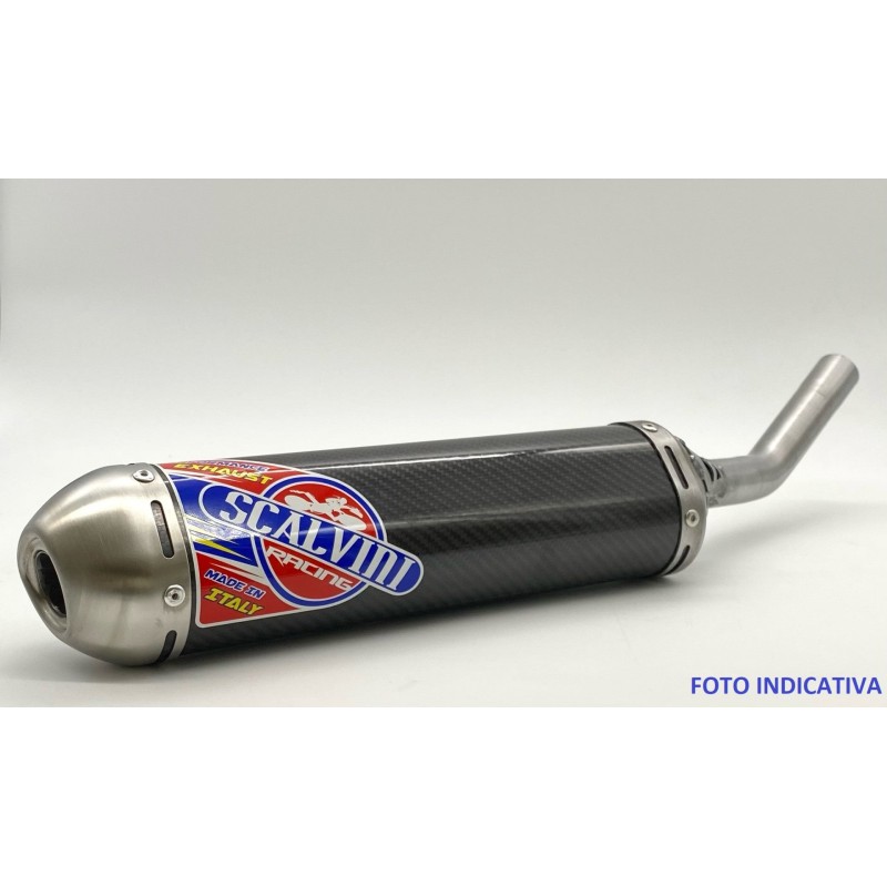 Carbon silencer with stainless steel end cap TM EN 125-144 ('04-'07)